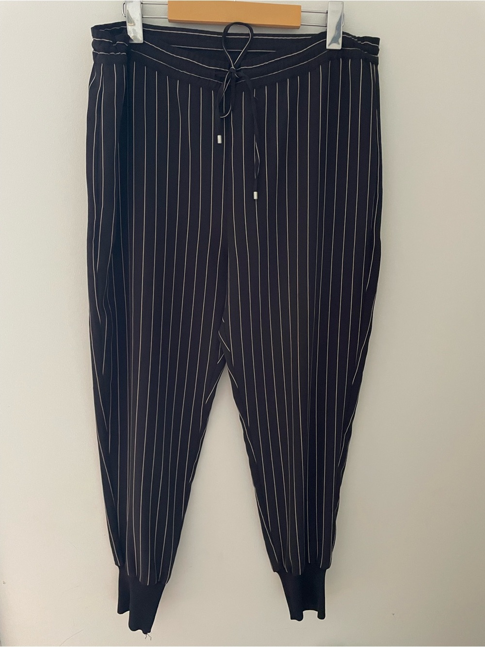 InWear Copenhagen Printed Jogger Style Pants in Black White Pinstripes Size 10 - Picture 2 of 10